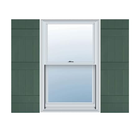 Ekena Millwork 14 in. W x 55 in. H Builders Edge, 3 Batten, Board-n-Batten Shutters, 028 - Forest Green, PR 080140055028